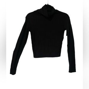 Kalani Hilliker for Alyce Paris black turtleneck long sleeves rayon/spandex UU